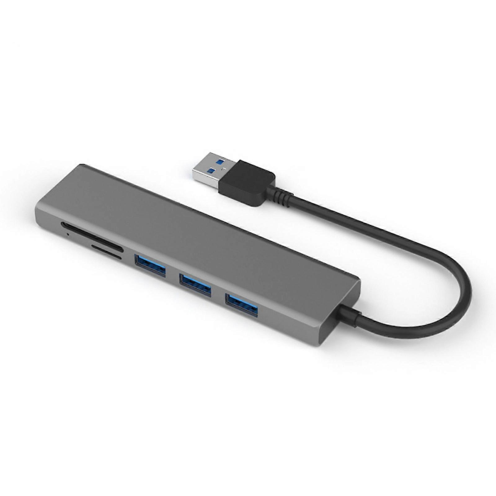 Portable USB Hub 4 Port USB 3.0 Splitter Aluminum USB Hub Speed USB Adapter Flash Drive USB Hub Upgrades for Laptop