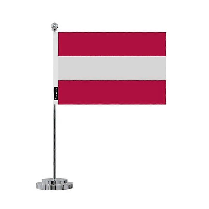 Flag desk of Austria – 14 x 21 cm – Polyester – Stainless Steel base
