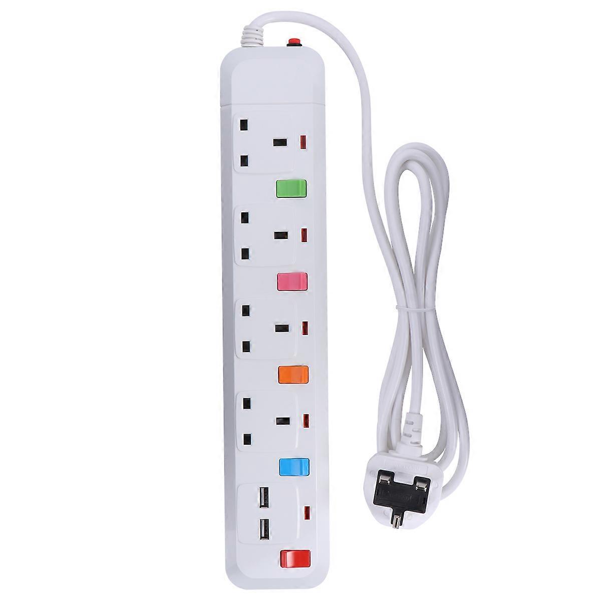USB Overload Strip Socket with Outlets   Surge Protector for Home, Office, and School Use