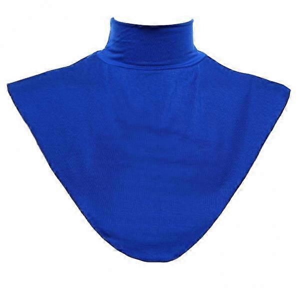 2X Moslim Nep Kraag Afneembare Mock Coltrui Top Kleding Accessoires Blauw