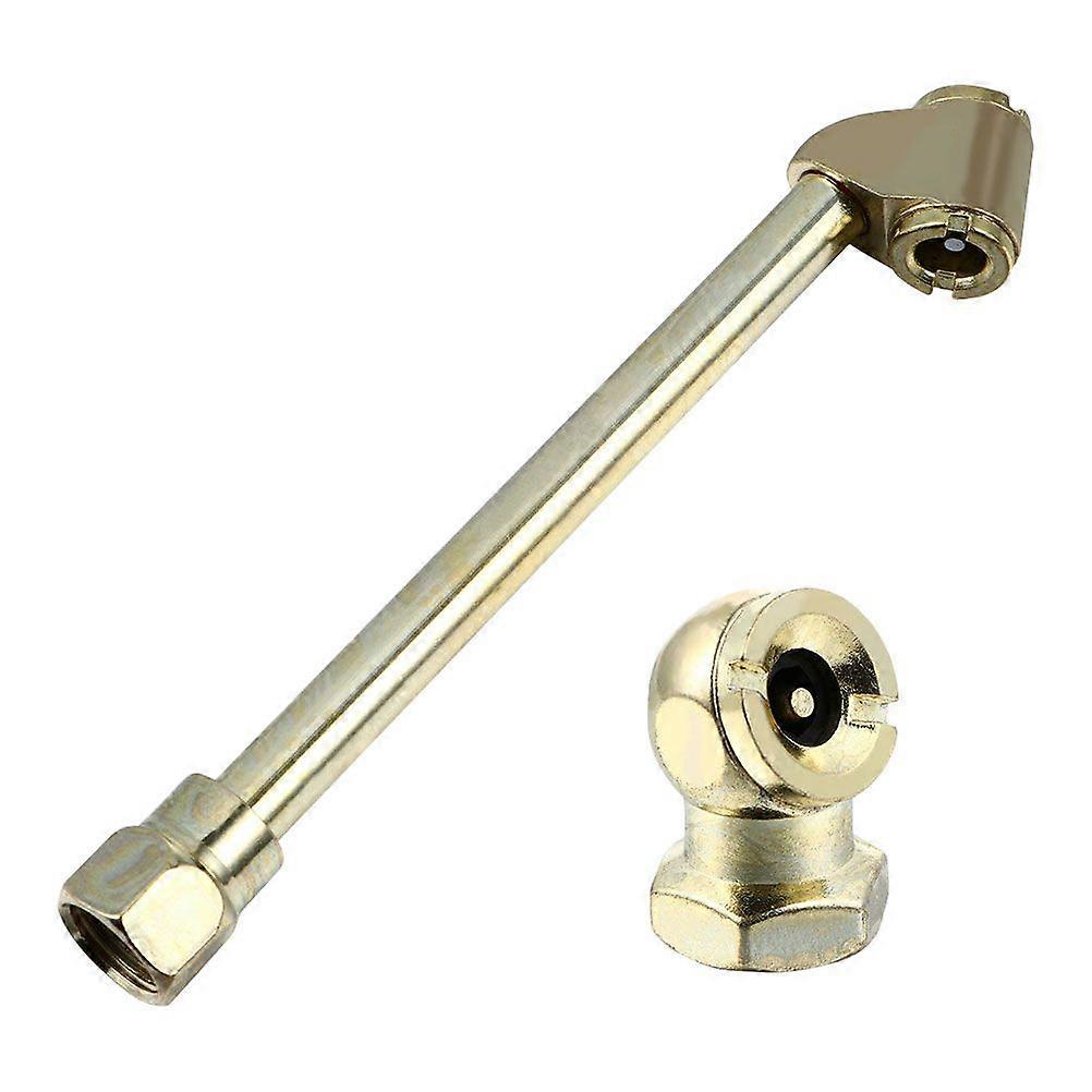 1 Set Zinc Alloy Internal Thread Inflator Nozzle And Rod Set Quick Connect Chuck For Car Bike Motorcycle Ball Tire Inflator Attachment For Compressor