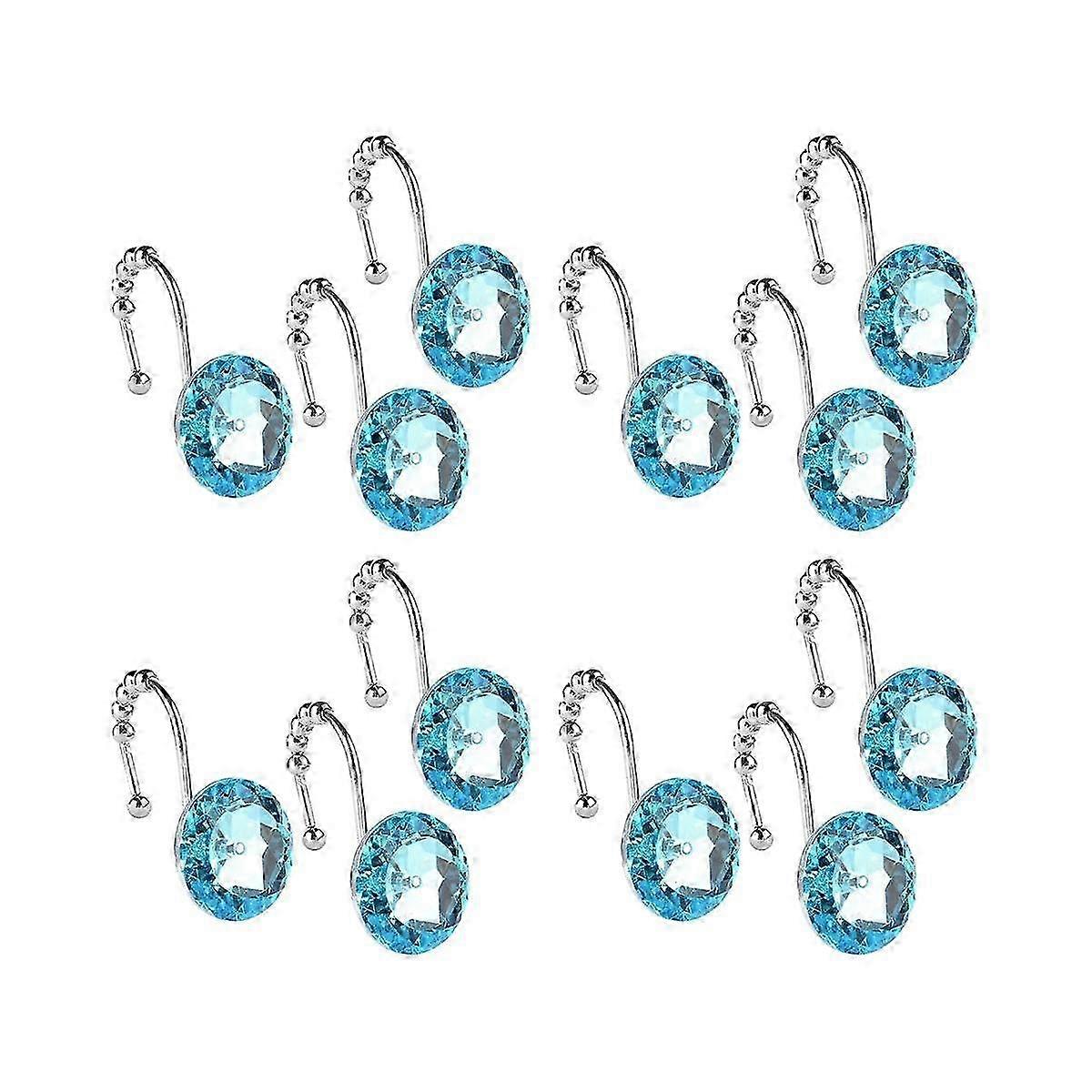 Shower Curtain Hooks Rings 12Pcs Rolling Shower Curtain Hooks,Rust Proof Decorative Window Shower H