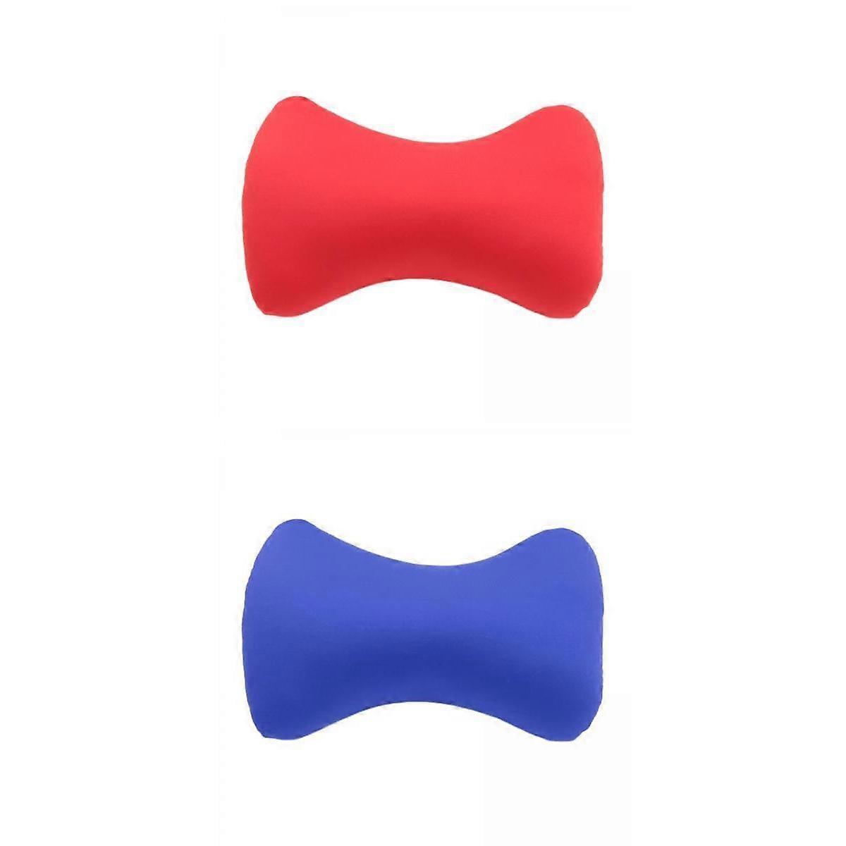 2Pcs Microbead Back Bed Cushion Neck Support Roll Pillow 38x20cm