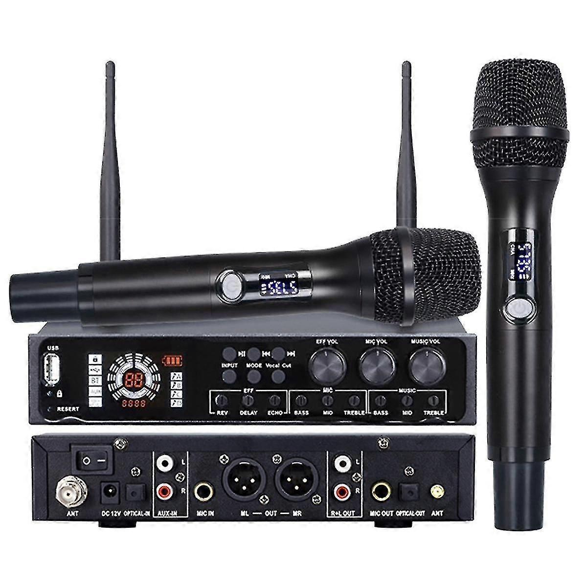 Wireless Microphone System Single Cordless Microphone Set Professional Dynamic Mic For Karaoke Home