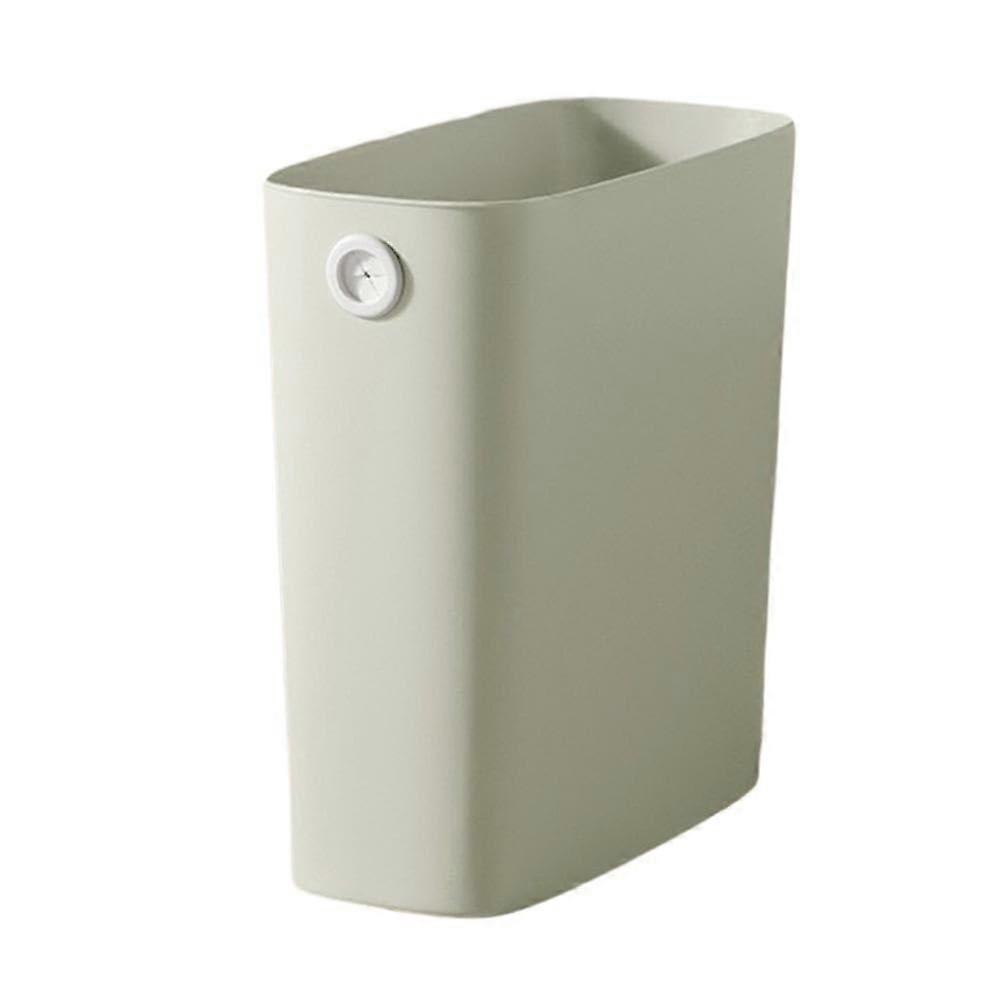 Stylish trash can without lid, spacesaving, silent, modern home decor, Green 2pcs