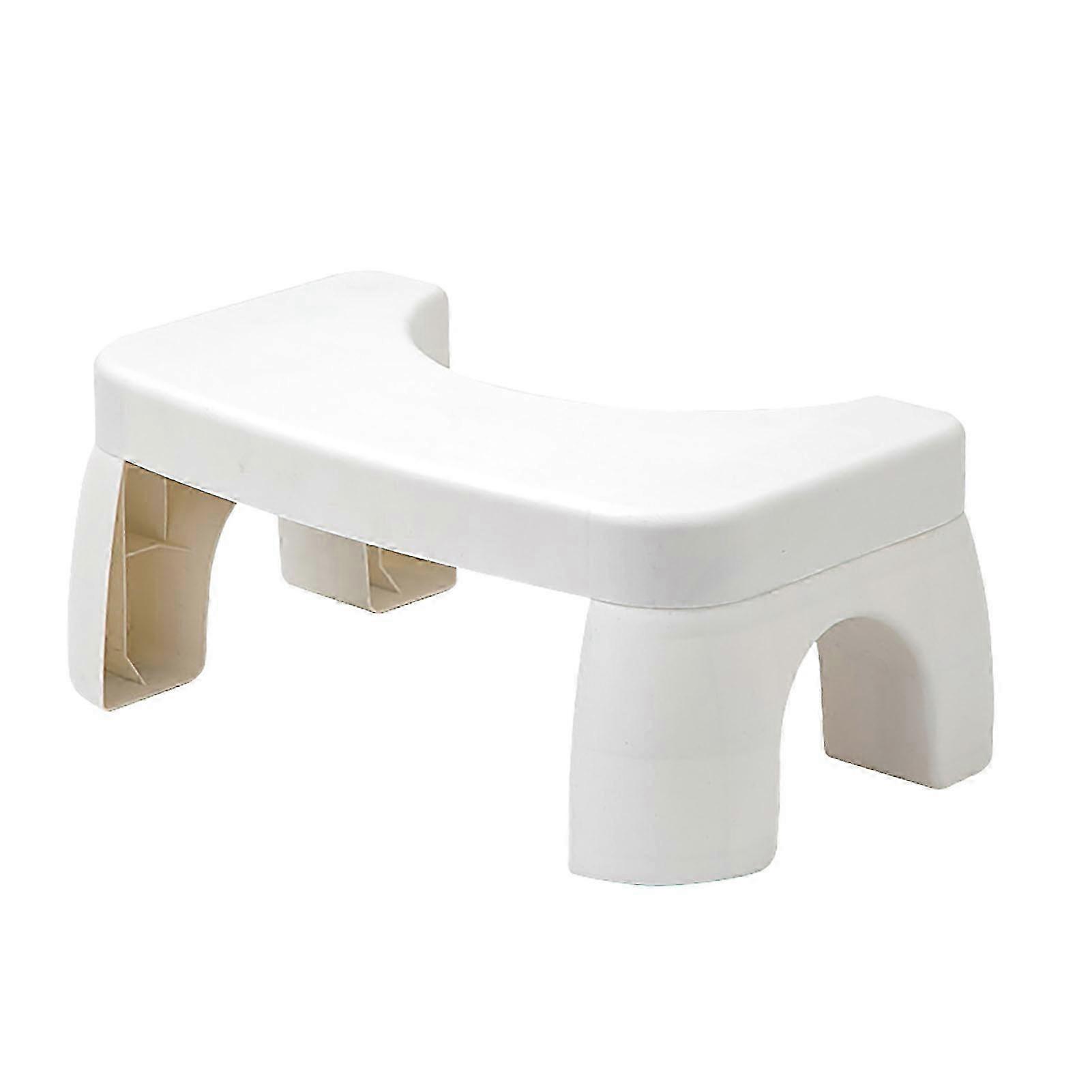 Toilet Potty Foot Stool Anti-Slip Posture Corrector PP Squat Stool - White