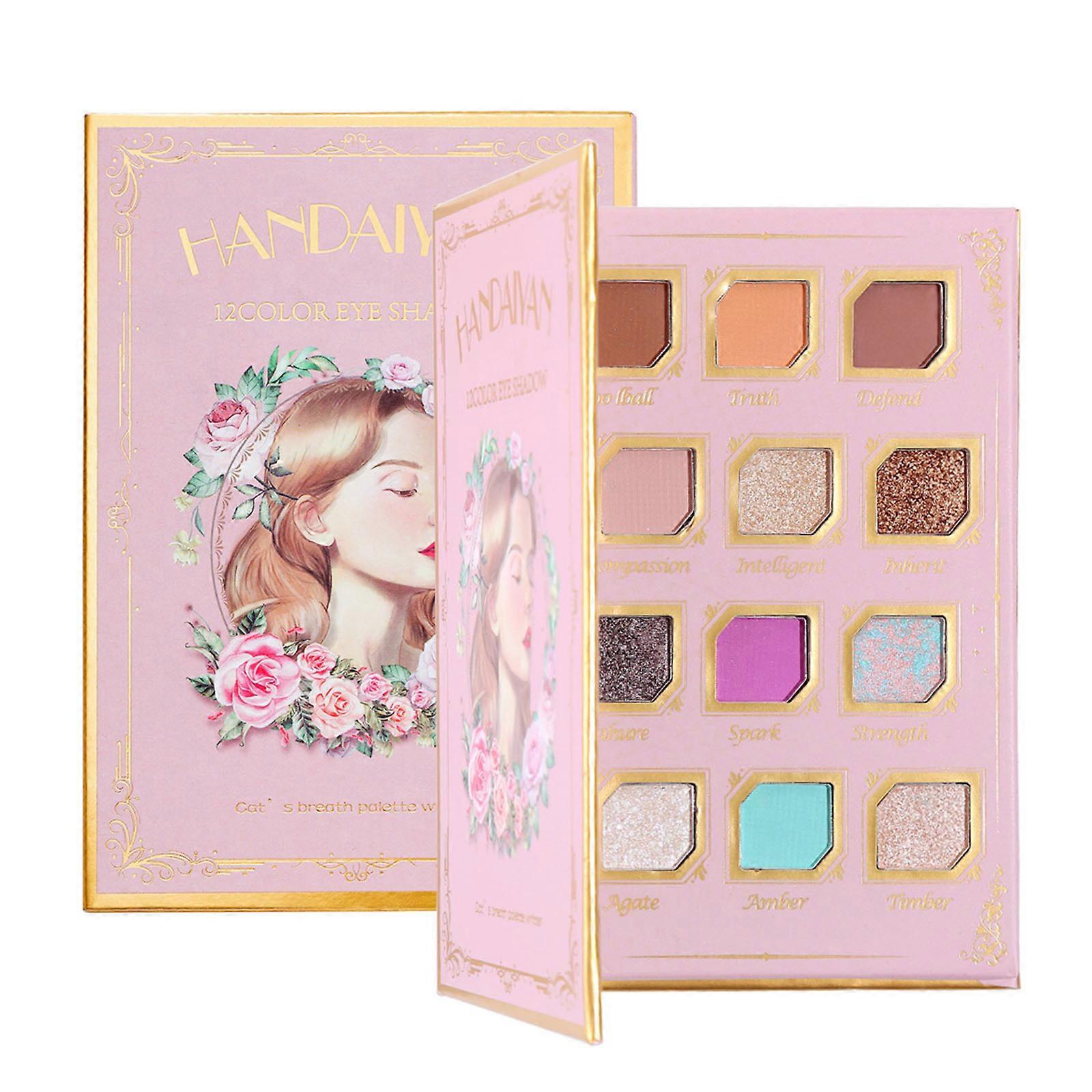 12 Color Tones Eyeshadow Eye Shadow Palette Pallet Makeup Make Up Professional Pigmented Shimmer Matte with Mirror