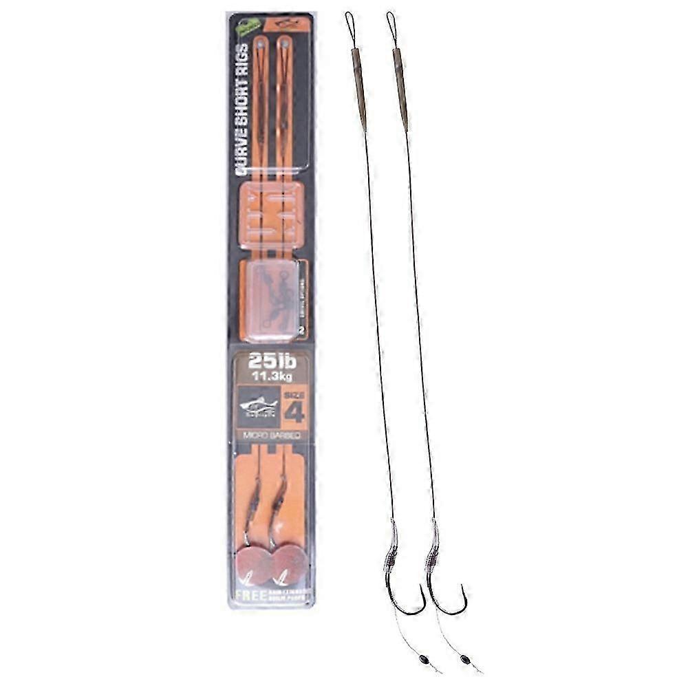 Ftk 2pcs European Style Carp Fishing Rig Easy Bait Attachment Fishing Line With Hooks - Size 8