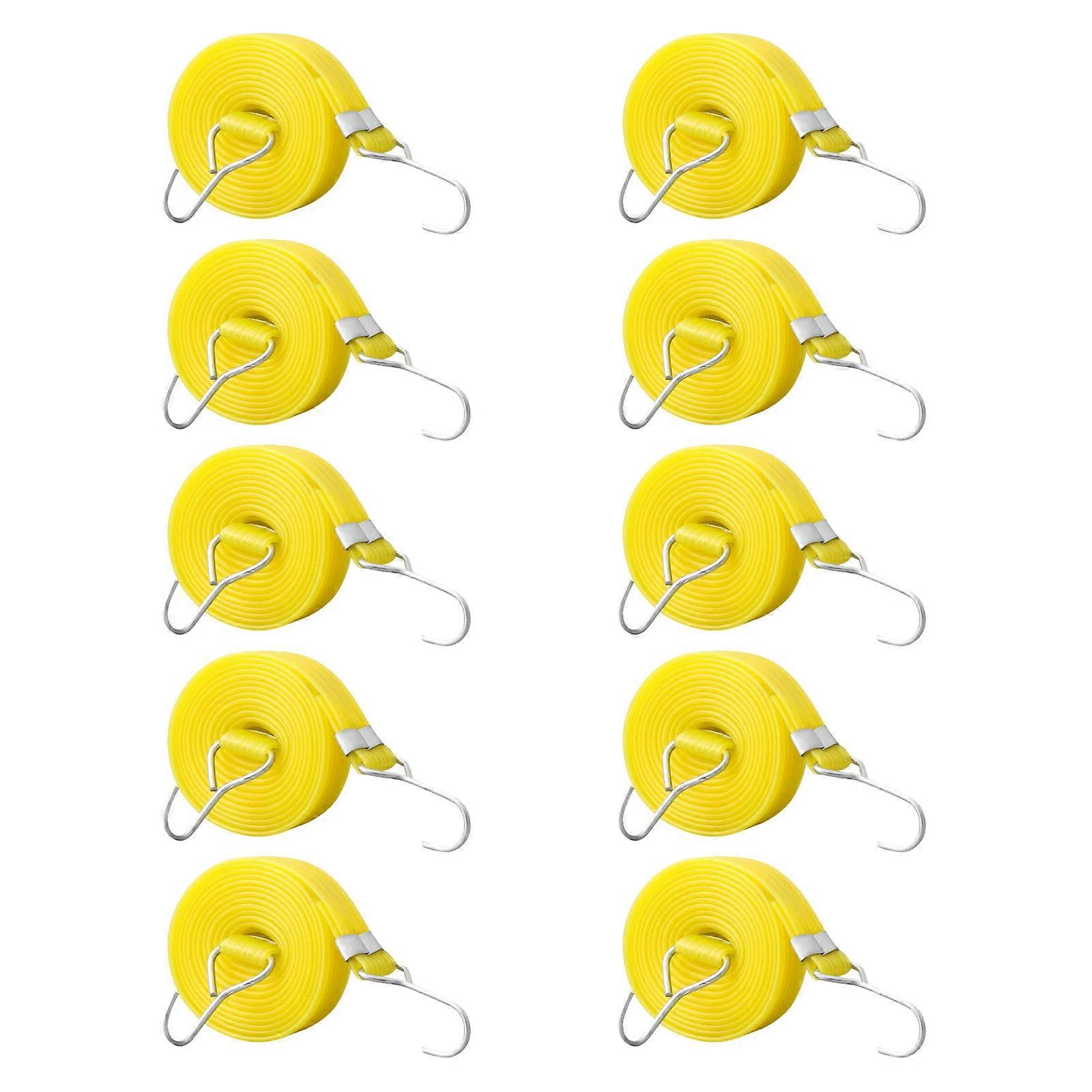 10 قطع الحبل بنجي مع هوك نوع ثقيل الأمتعة بنجي الحبل المرونة حبل للنشاط في الهواء الطلق التخييم والمشي لمسافات طويلة