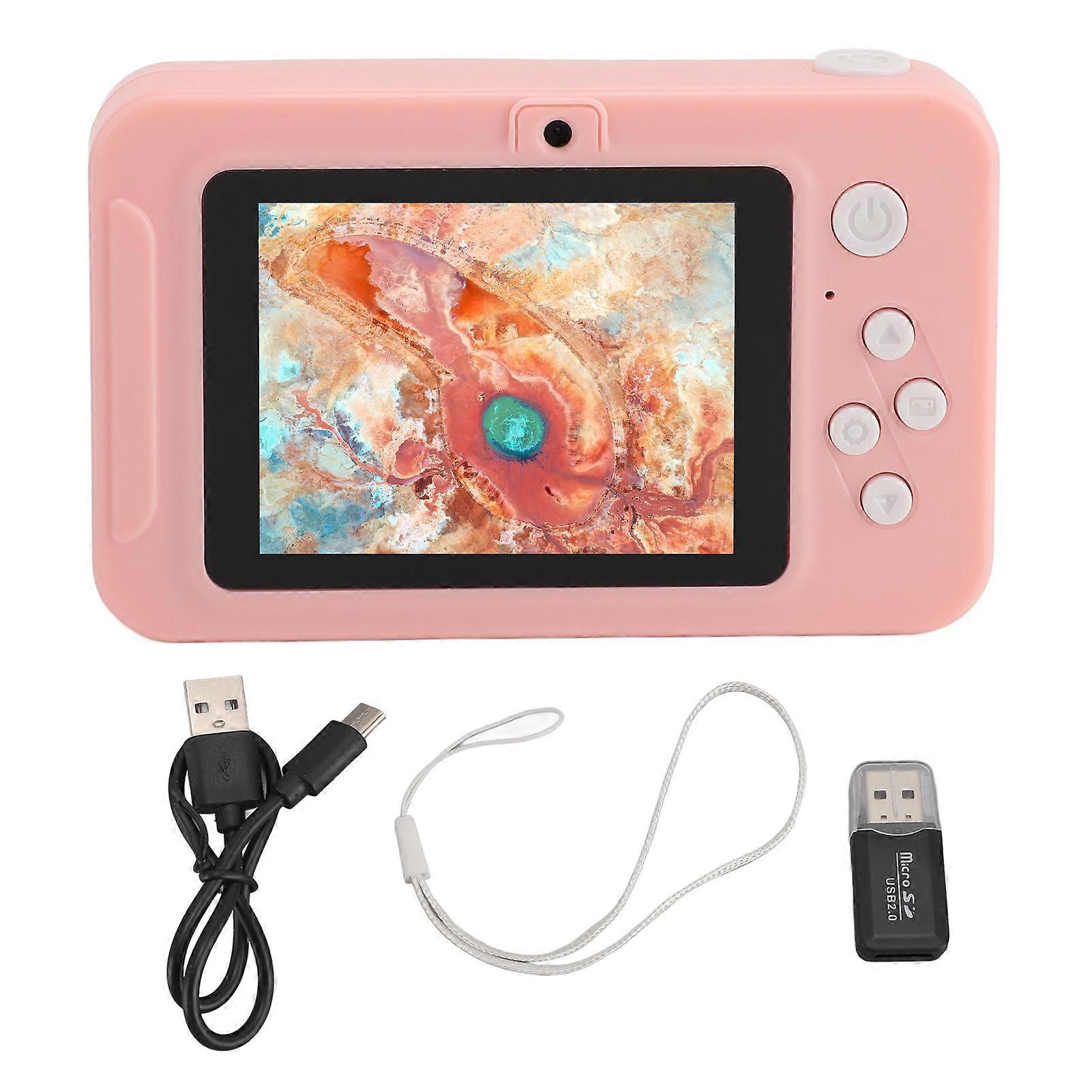 Digital Camera 1080P 40MP HD Dual Recording 8X Auto Focus Portable Zoom Digital Camera Pink