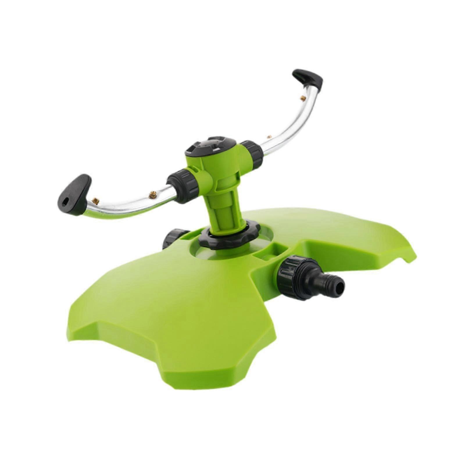 2 Arm Rotating Lawn Sprinkler Automatic Water Sprinkler for Outdoor Grass 360-Degree Coverage Adjustable Spray Pattern