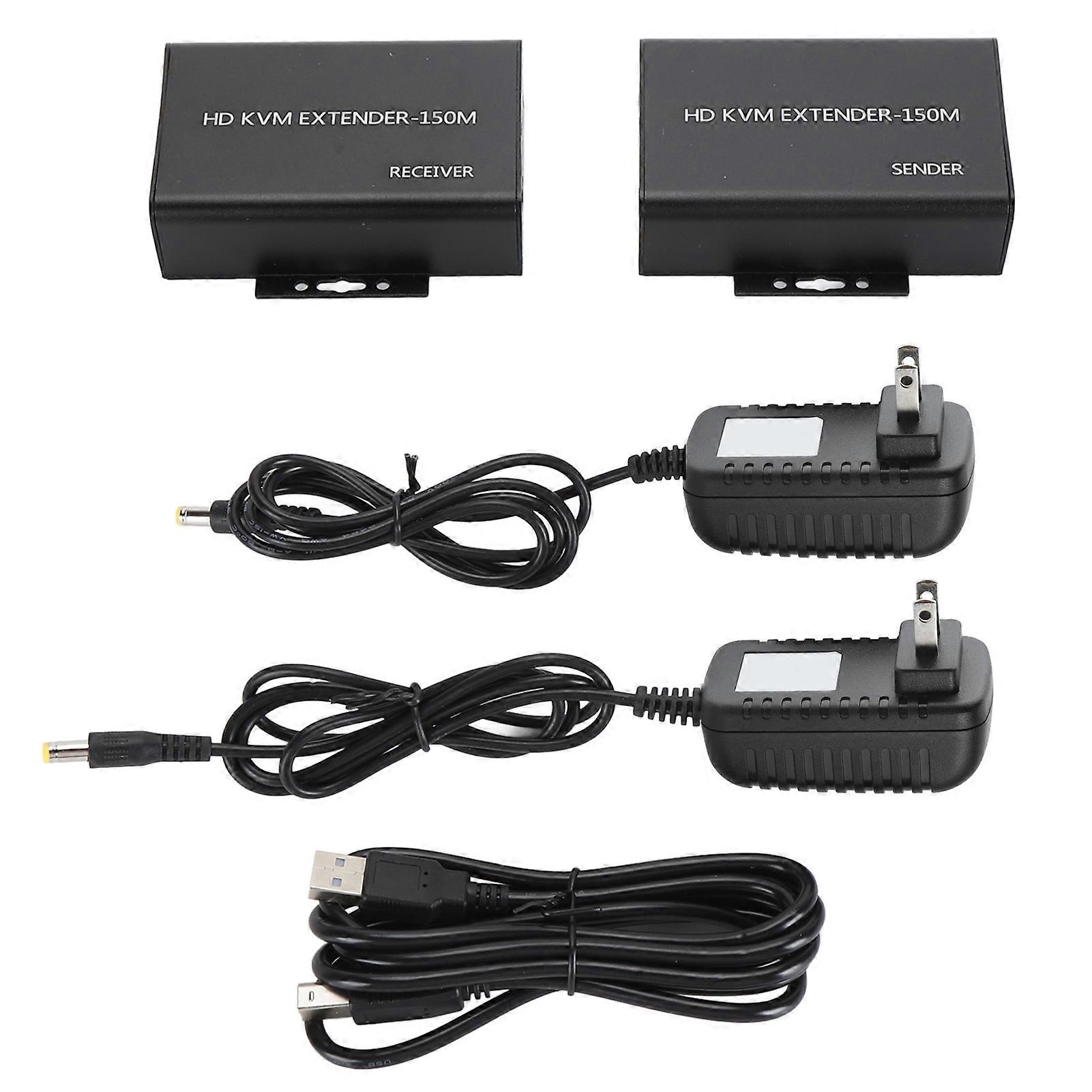 HD KVM Extender 1080P Uncompressed Transmission Over Cat 5e/6 Up to 150m US Plug