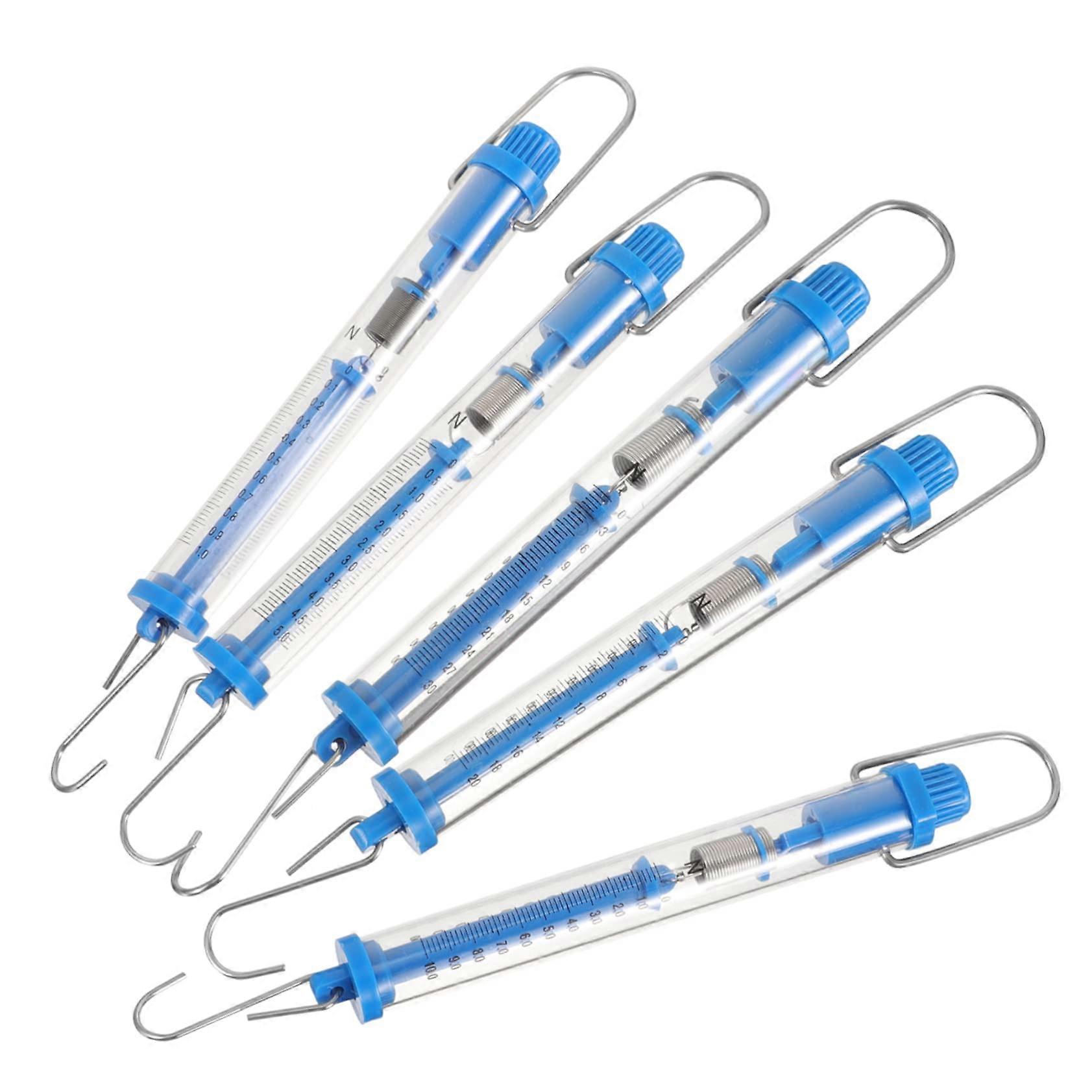 Spring Dynamometer Hanging Scales Mechanical Scales Tube Fish Scales Pack of 5