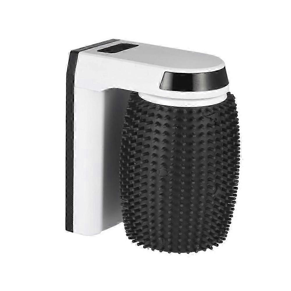 Automatic Rotating Self-Cleaning Cat Brush with Catnip, Wall-Mounted Corner Groomer