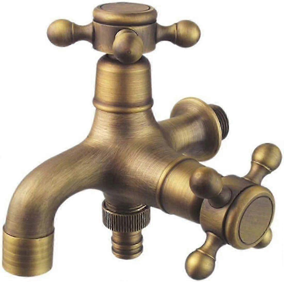 Dobbel avløpskran Hagekran Antikk stil Dobbel kuleavløpskran Hagekran Vask
