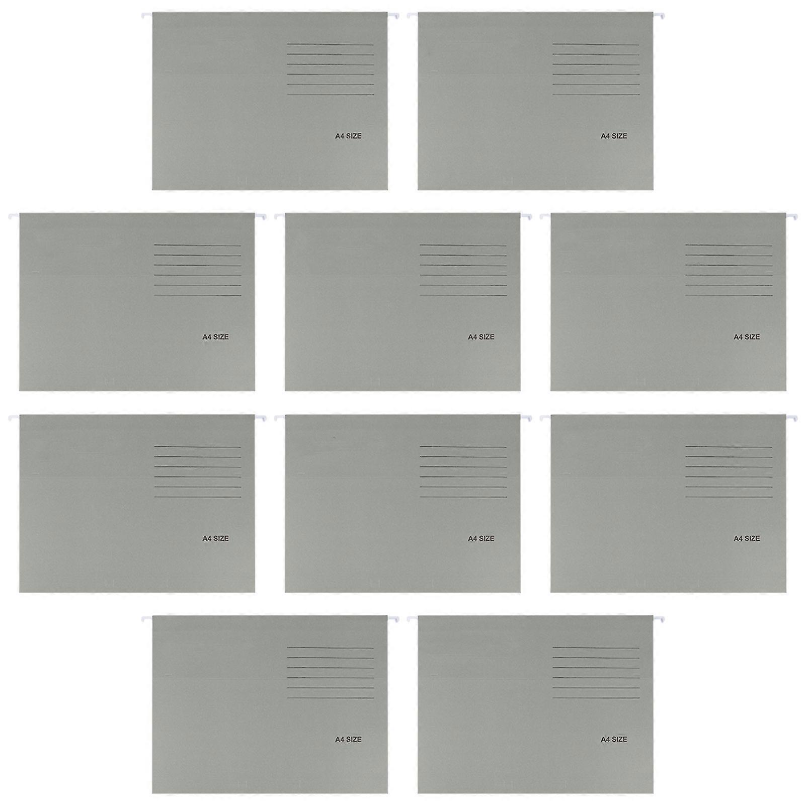 Paper File Folder A4 Document Holder Grey 31.5x24cm Office Use 10Set