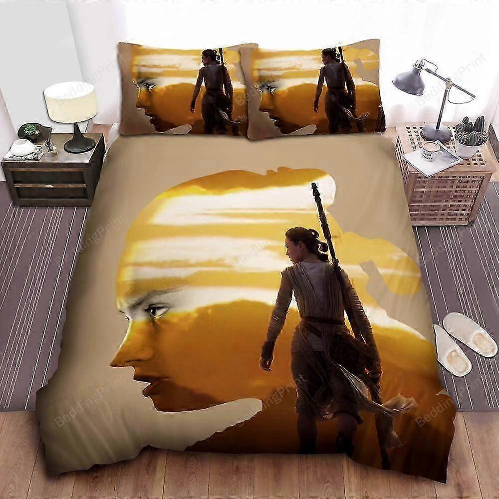 Conjunto de Capa de Edredom com Lençóis Abstratos Inspirados em Star Wars para Decoração de Quarto, Ideal para Fãs da Franquia