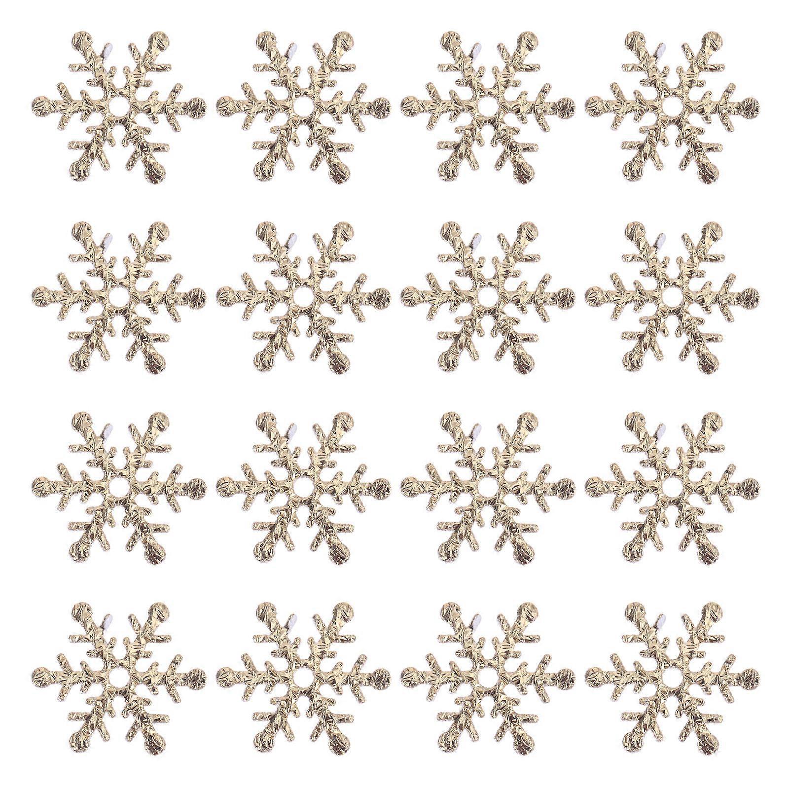Snowflake Paper Confetti Golden Fabric Confetti Adornments 600Pcs Set