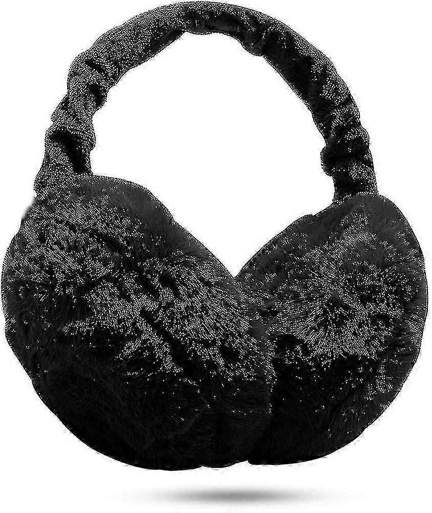 מחממי אוזניים לנשים - 1/2 חלק אוזן חורף מחמם אוזניים מתכוונן מזויף פרווה חם יותר