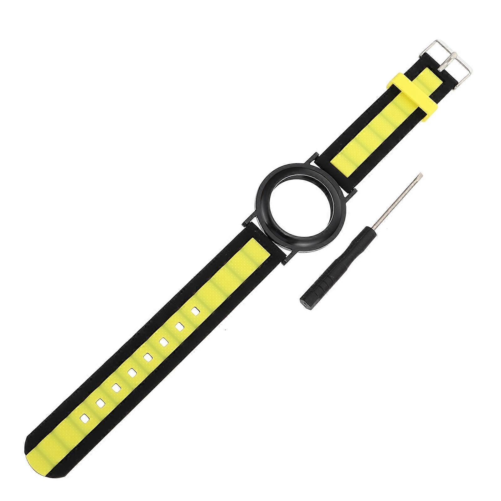 Smartwatch Bands Silicone Wrist Bracelet For Daily Use Secure Locking Yellow 1Set