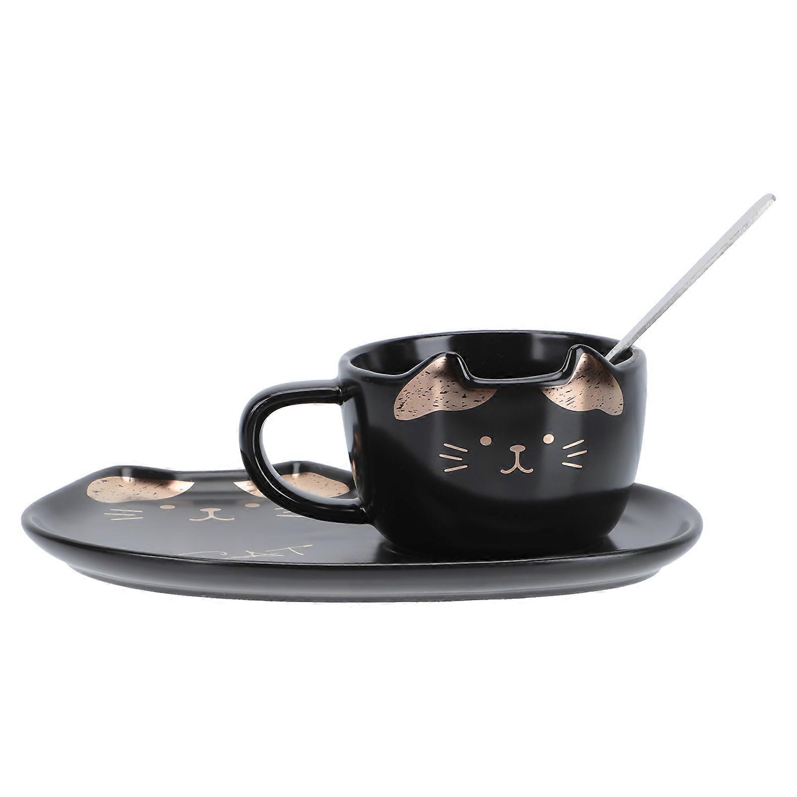Nordic Style Cat Pattern Ceramic Mug with Handle – Stylish Coffee & Milk Cup for Home, Easy to Clean & Store, Ideal for Birthdays & Anniversaries