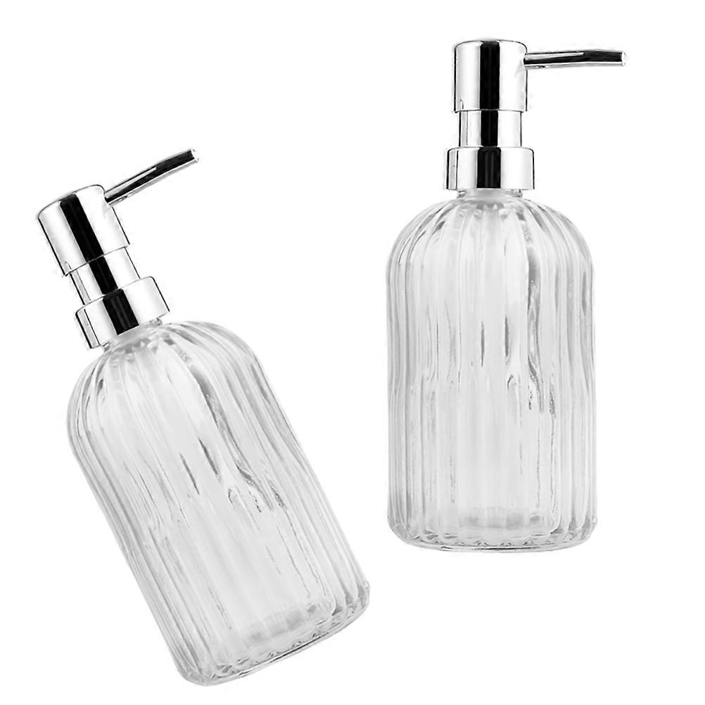 Refillable Glass Pump Bottles Set for Shampoo, Lotion & Body Wash – Reusable Soap Dispenser for Kitchen, Bathroom & Office Use