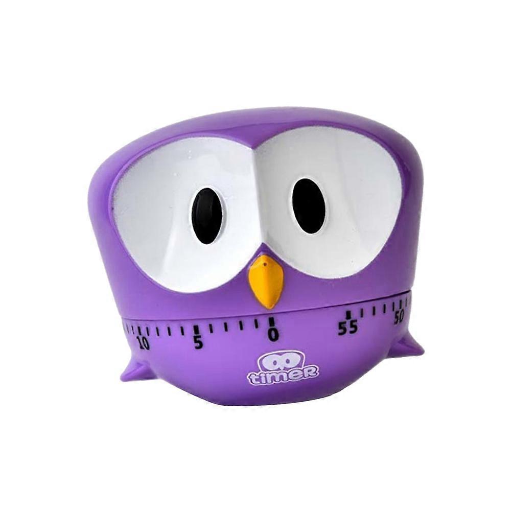 Novelty Kitchen Timer Owl Shape Manual Timekeeping Cooking Plastic 3.1 3.5 2.7in 1Pcs