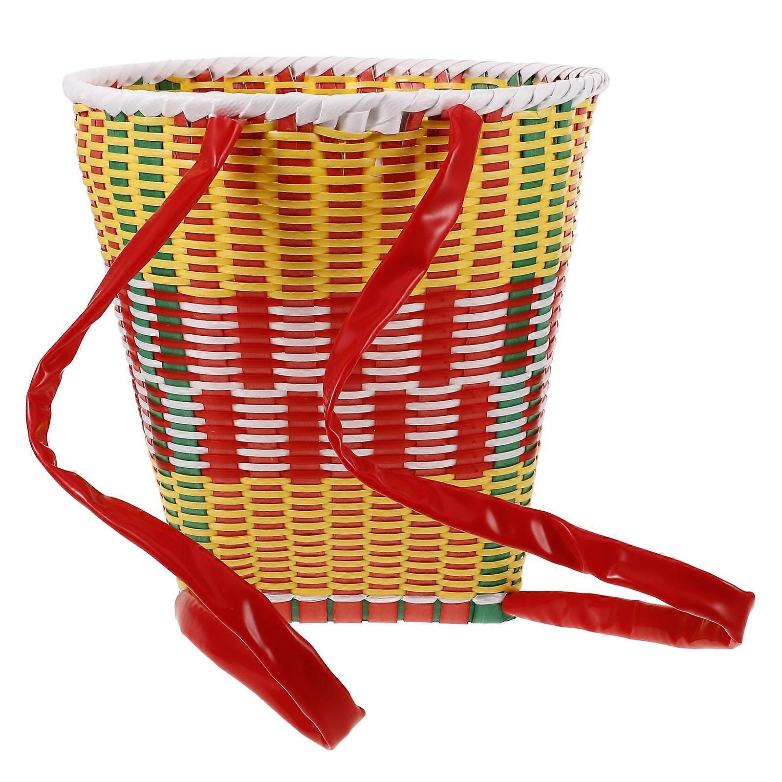 It sounds like you're describing a product listing for a **woven pack basket** designed for **dance props**, with a **rustic, , and chic style**,