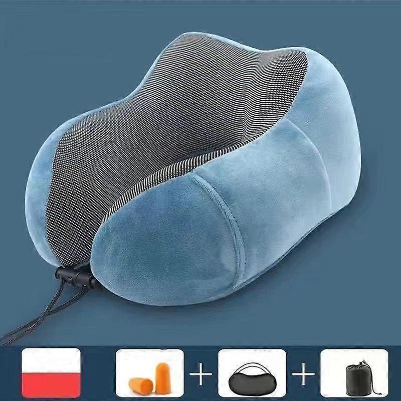 U-shaped Pillow Neck Support Neck Pillow Travel Cervical Spine Pillow Nap Pillow Core Comes with Earplugs + Eye Mask + Storage Bag