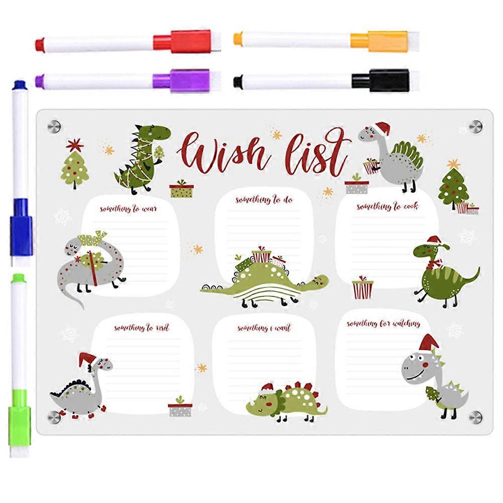 Refrigerator Magnetic Planner Board Clear Writing Board Home Assorted Color Planning 1 Set