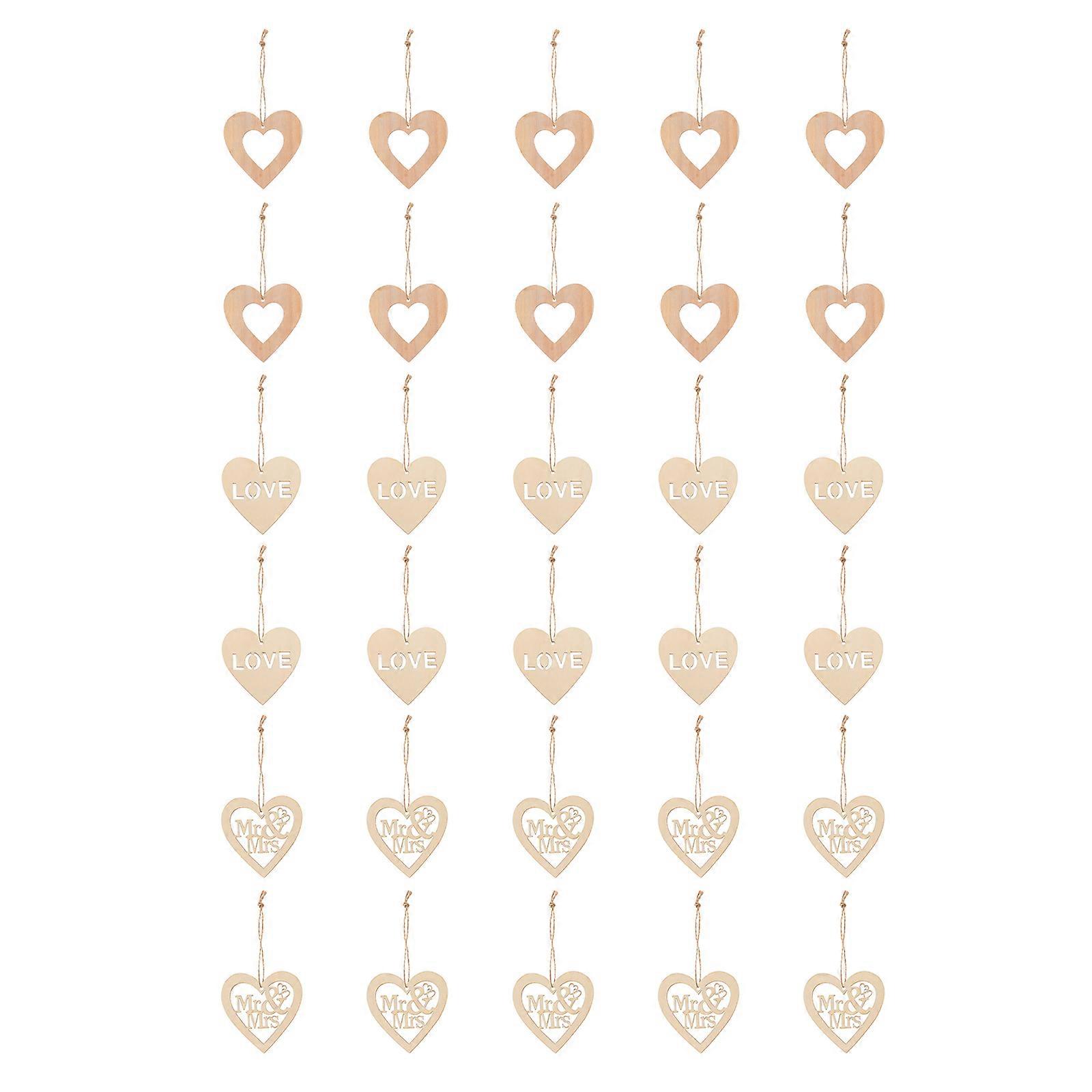 Valentine's Day Heart Shaped Ornament DIY Enthusiasts Home Decoration 8X8cm 30Pcs