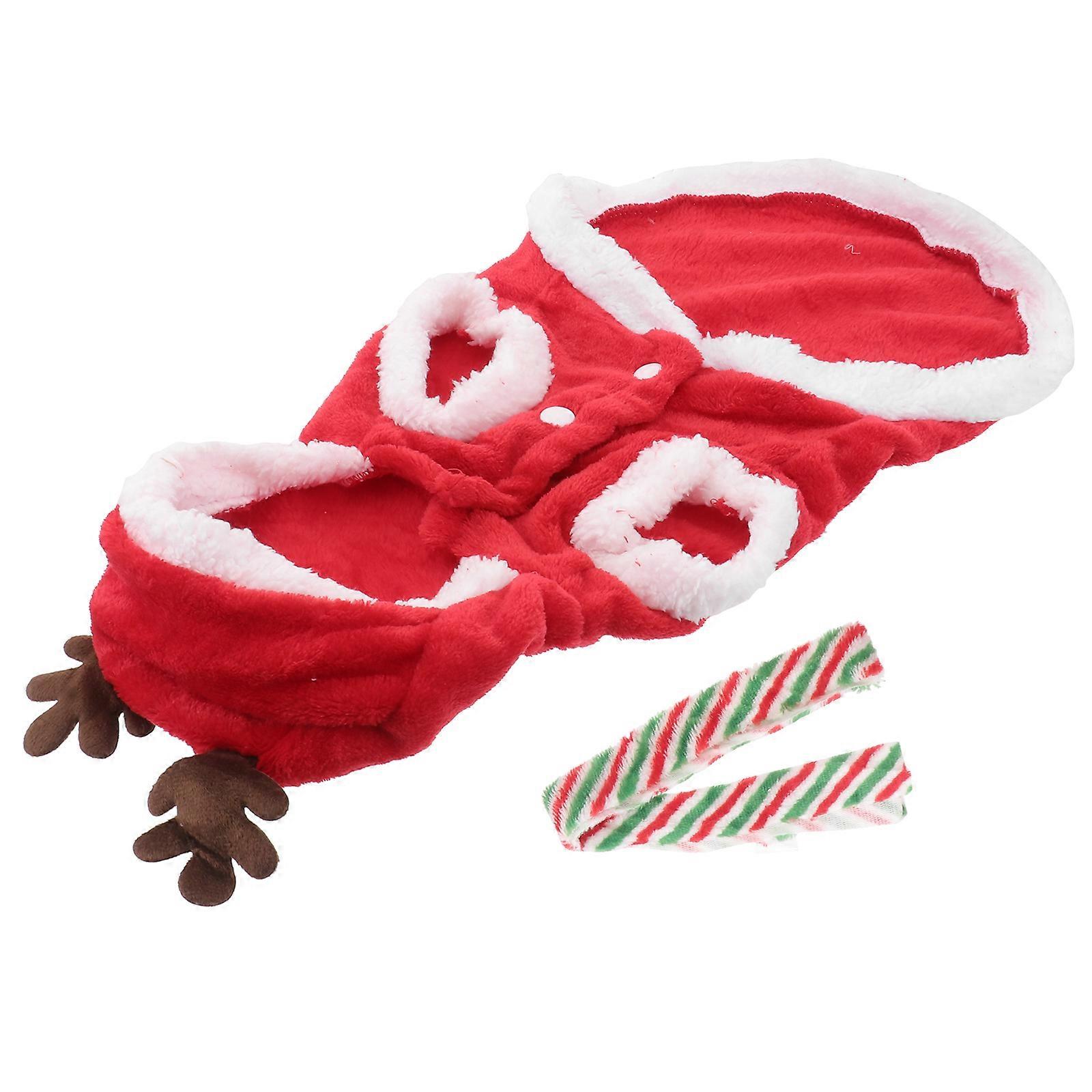 Christmas Pet Garment Warm Comfortable to Wear Outfit for Dog Cat XXL 1Set