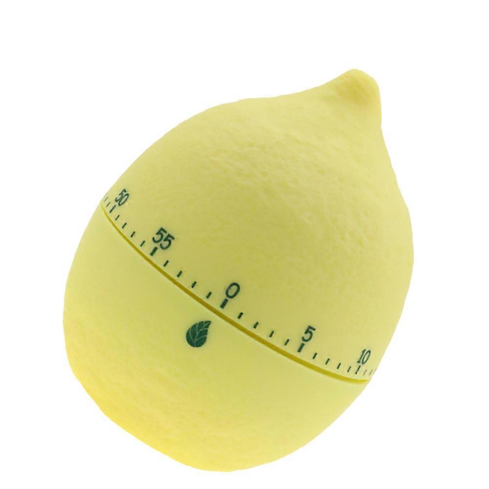 Cute Mechanical Timer Clockwork Kitchen Yellow Lemon 6*7.5CM For Study Home Users 1Pcs