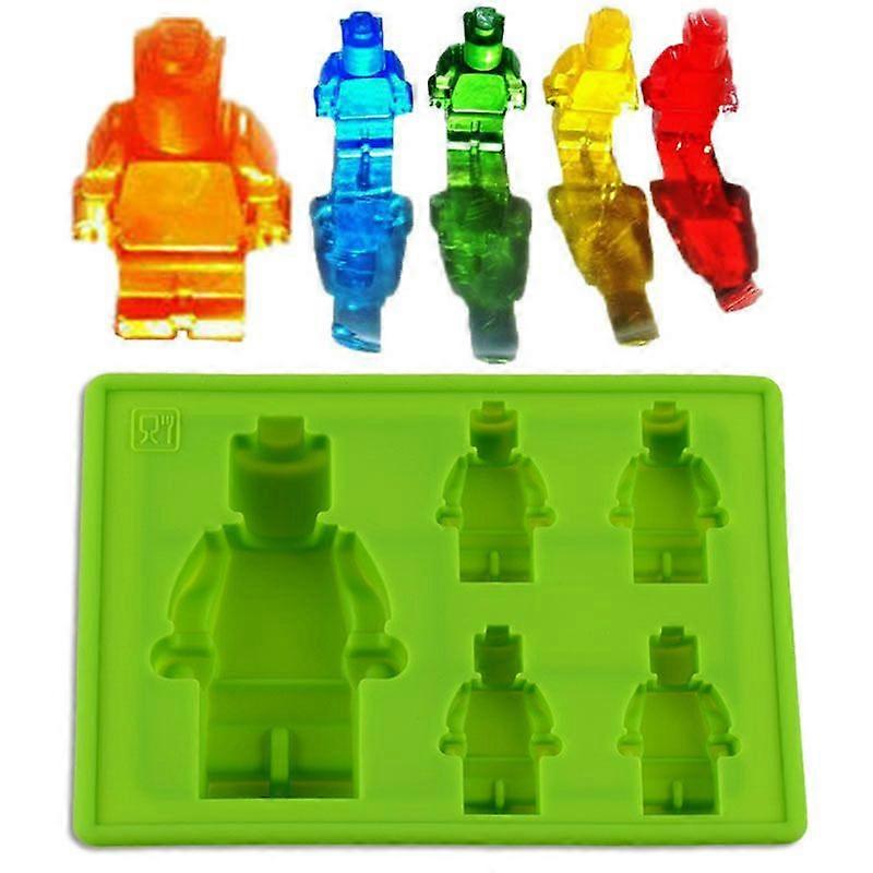 Ice/Chocolate/Jelly Mold - Old Man Brick Block Robot Random Colors