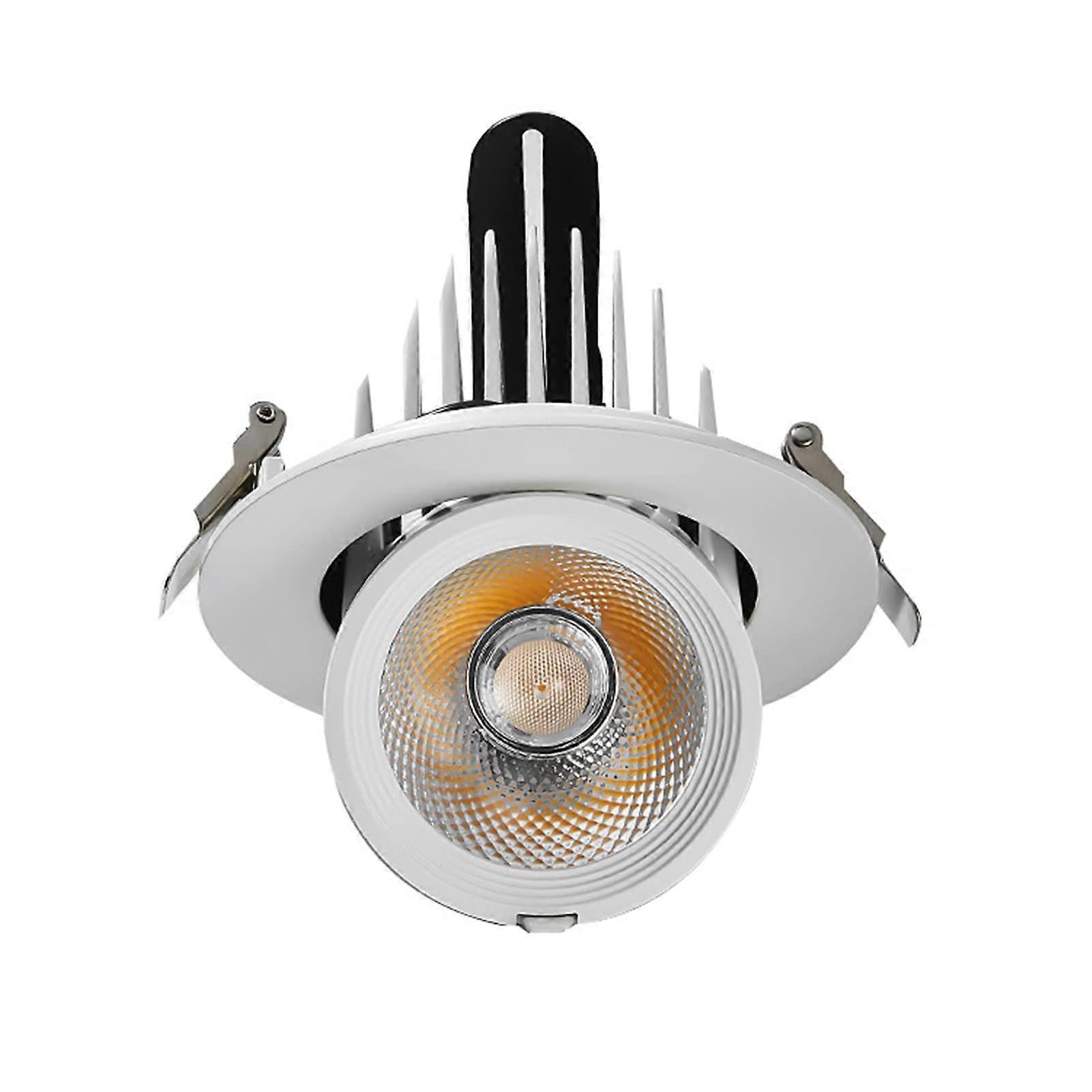 Gimbal LED Downlight 10W Adjustable 360° Recessed Spotlight Warm White 3000K with Smart IC Driver COB Technology