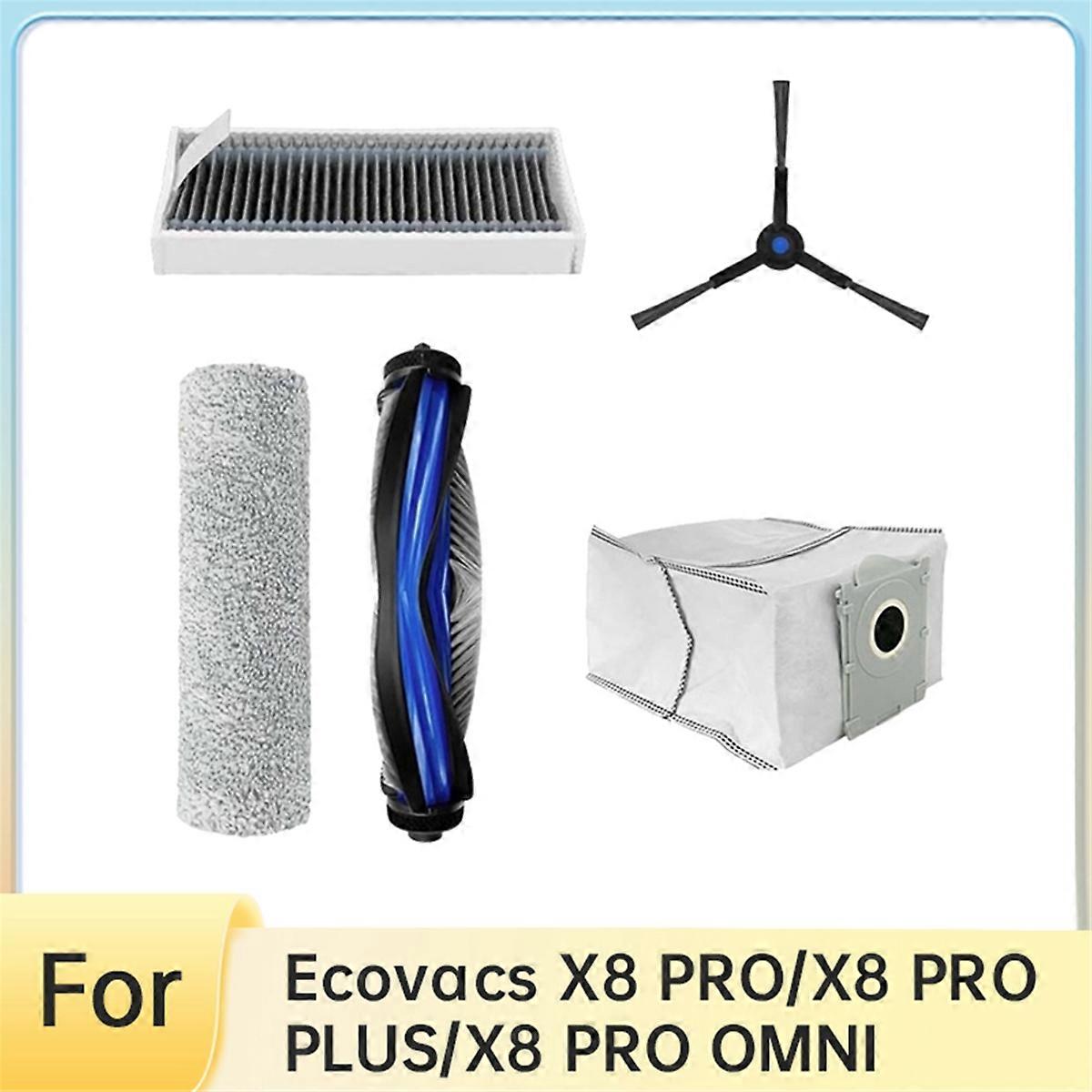 Main Roller Brush+Roller Kit for X8 PRO/X8 /X8 PRO OMNI Side Brush HEPA Filter Dust Bag Vacuum Part