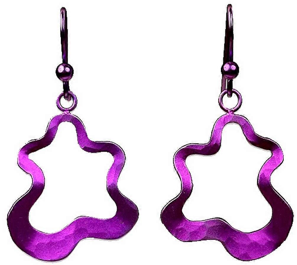 Ti2 Titanium Splat Drop Earrings - Pink