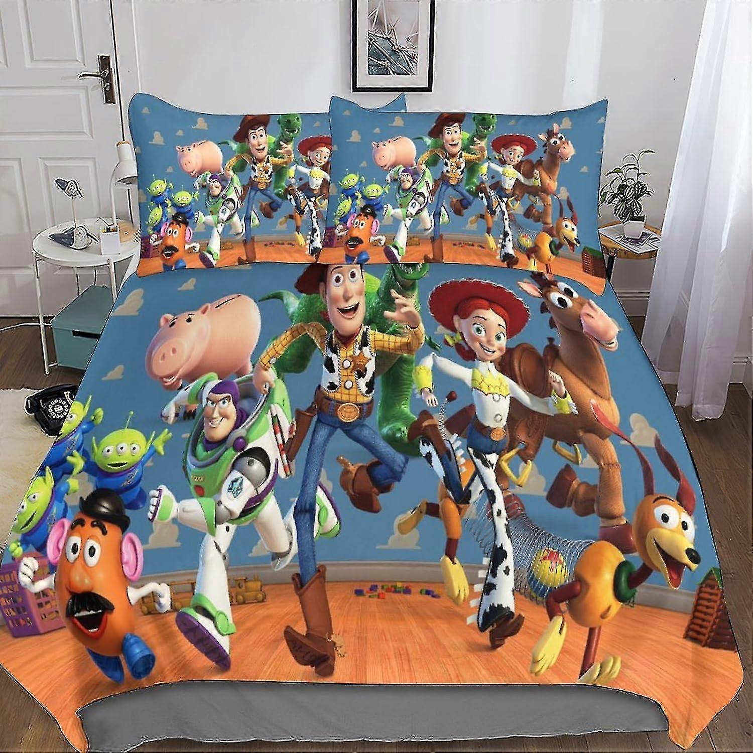 3-Piece Bedding Set with 3D Print Comforter Cover and Zipper for Teens and Kids, Soft Microfiber Bedspread Cover