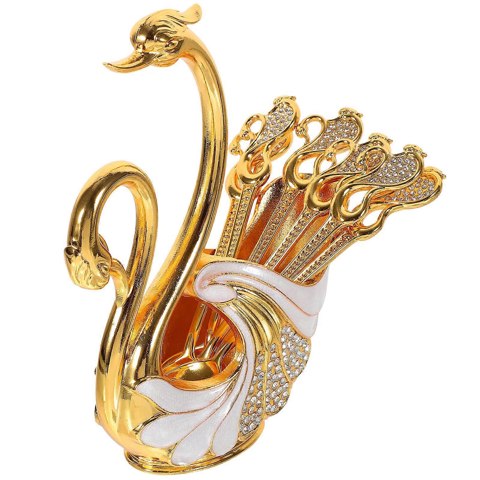 Base Metal Spoon Coffee Spoon Holder 1Set for Dining