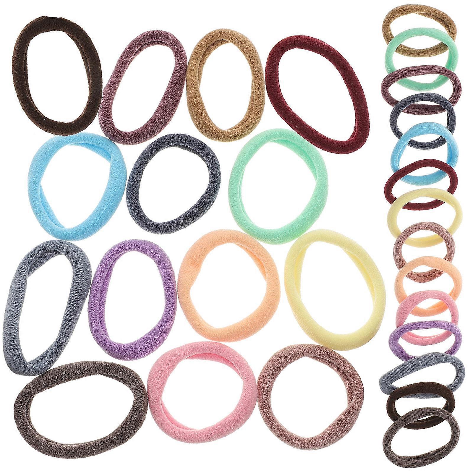 Seamless Hair Ties Stretchy Elastic Ponytail Holders School Parties Festivals 200Pcs