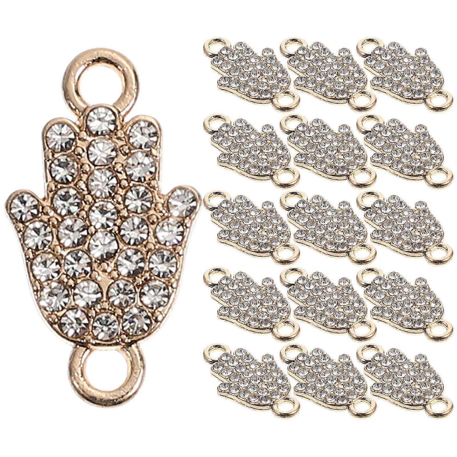 Link Connector Charms Pendant Assorted Color Hand Shape Diy Hand Charms Links Connectors For Jewelry Makers 20Pcs
