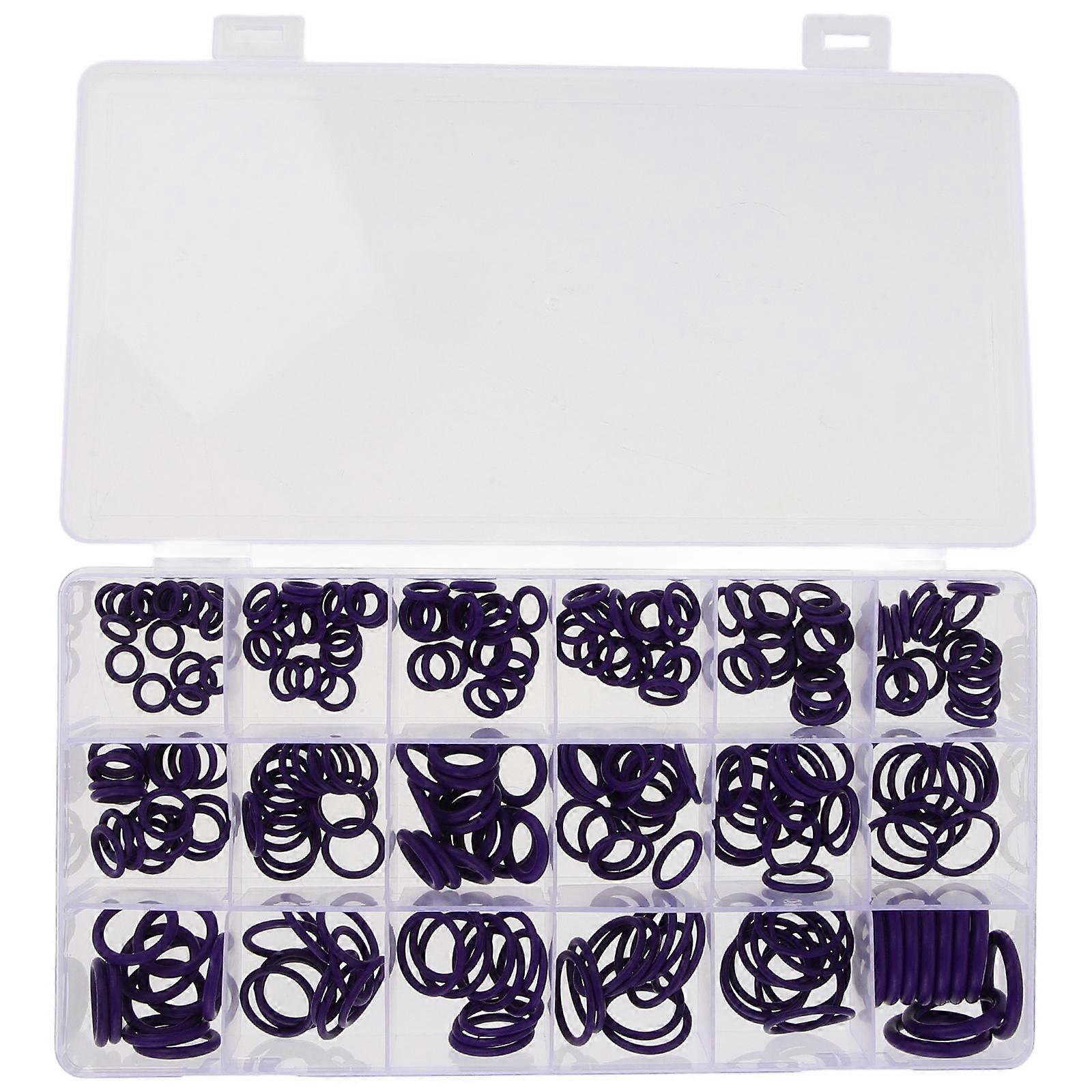 Kit inel de cauciuc de etanșare pentru aparat de aer condiționat – sortiment durabil pentru compresoare auto, prevenirea scurgerilor, instalare ușoară, violet elegant