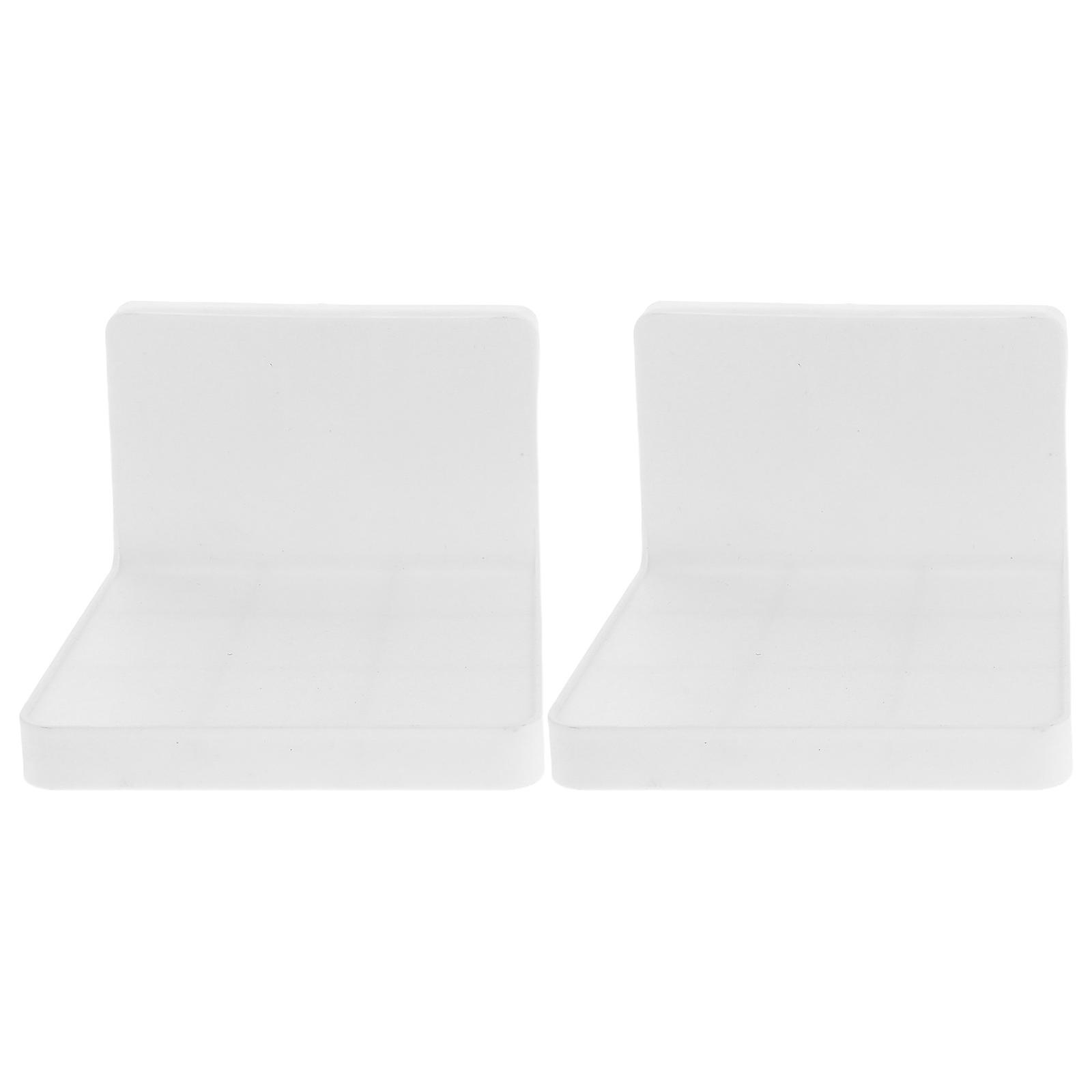 Adhesive Bathroom Shelves Wall Mounted Storage Organizer Floating Kitchen Shower Space Saving Compact Shelf 2pcs