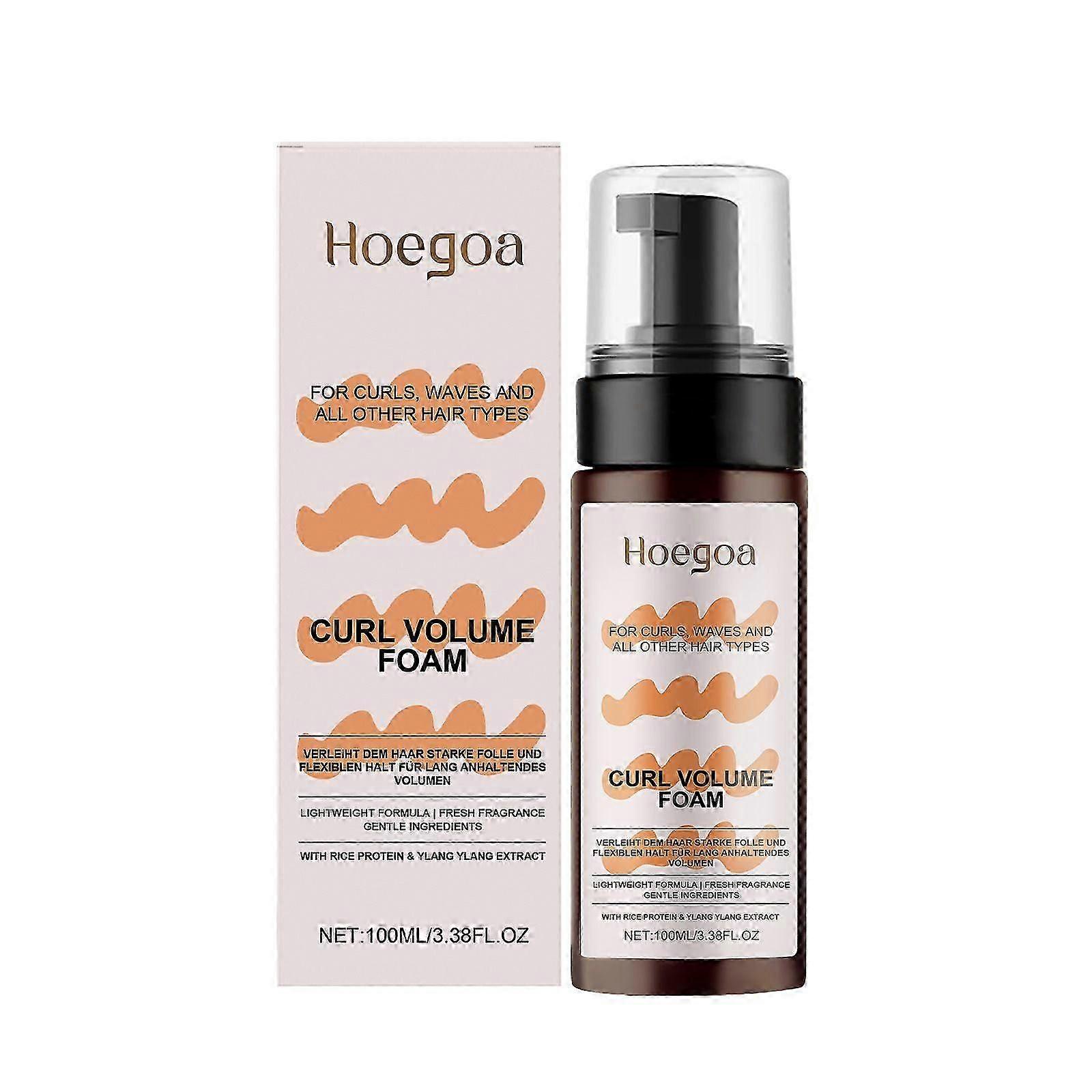 Espuma de Volume de Cachos - Espuma de Modelagem Leve para Cachos - Espuma de Cachos Arejados para Cabelos Volumosos - Espuma de Cabelo para Fixação Extra e Resultados de Modelagem Suaves - 100