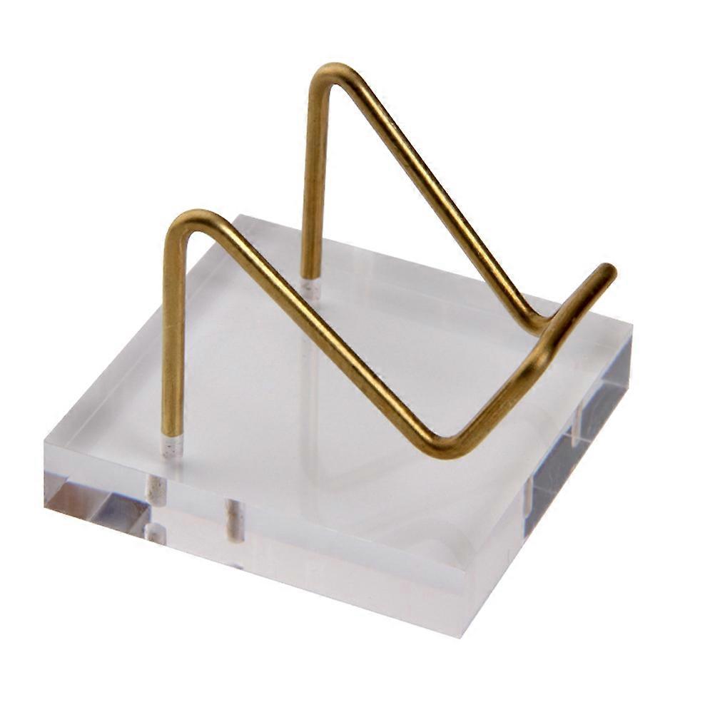 Crystal Acrylic and Copper Base with Light Grey Rack for Displaying Jewelry and Minerals 1Pc