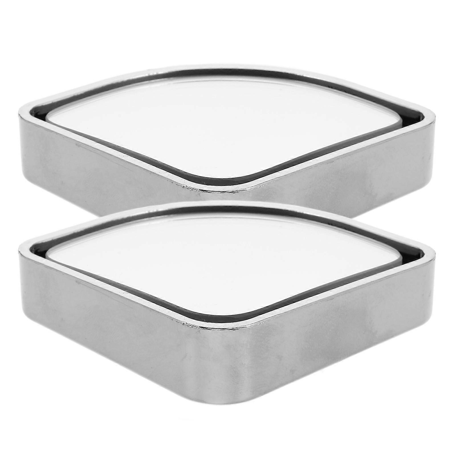Monitoring System Convex Mirror Car Daily Commutes Silver 2Pcs Wide Angle Adjustable