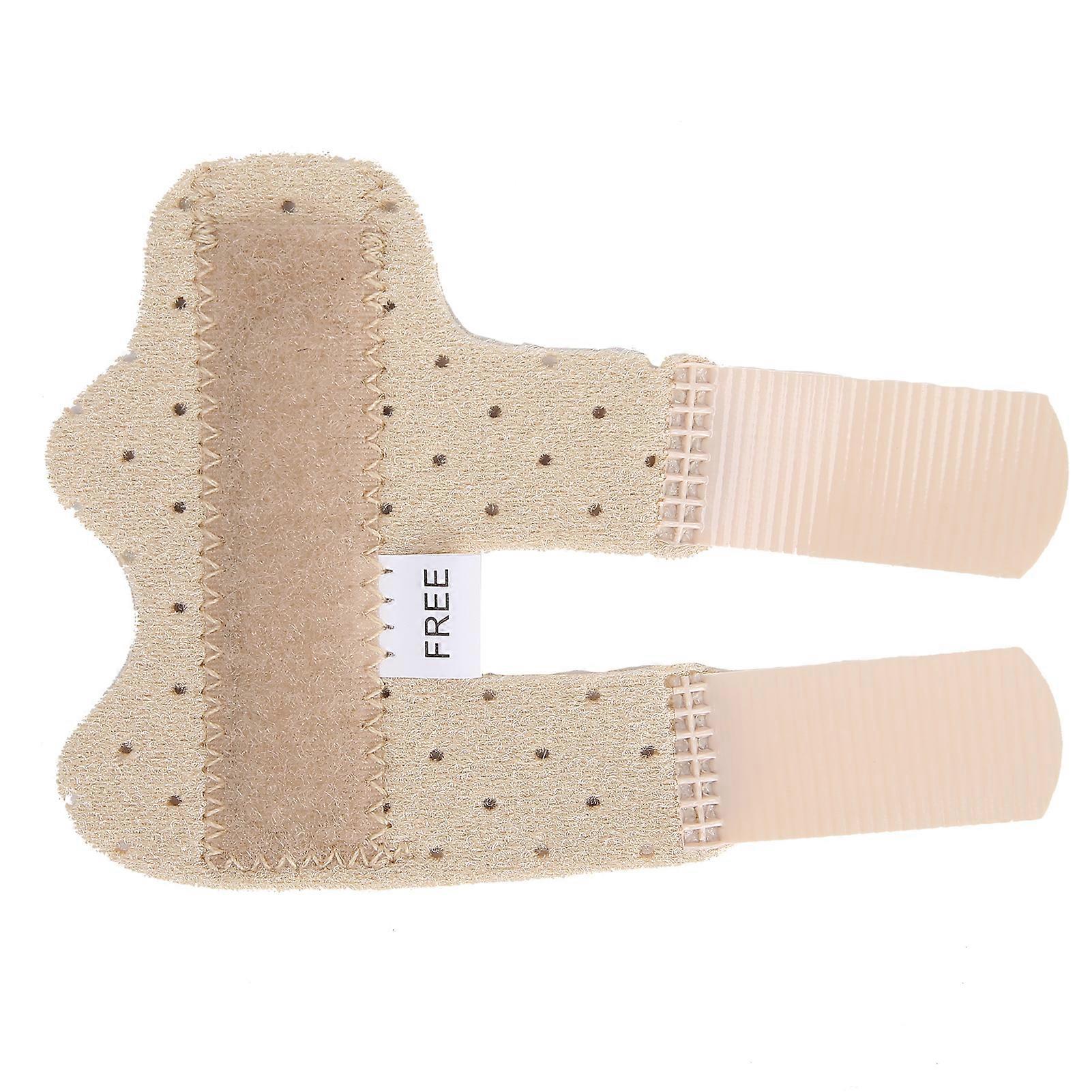 Finger Splint Brace Sprain Fracture Fixation Support for Index Middle Ring Finger (Skin Color)