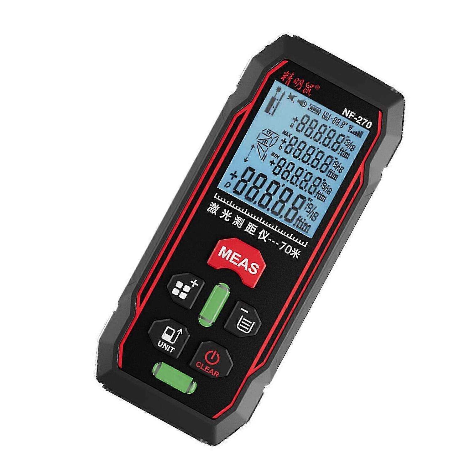 70M/229ft Laser Distance Meter Range Finder Measure PythagoreanArea Volume Test