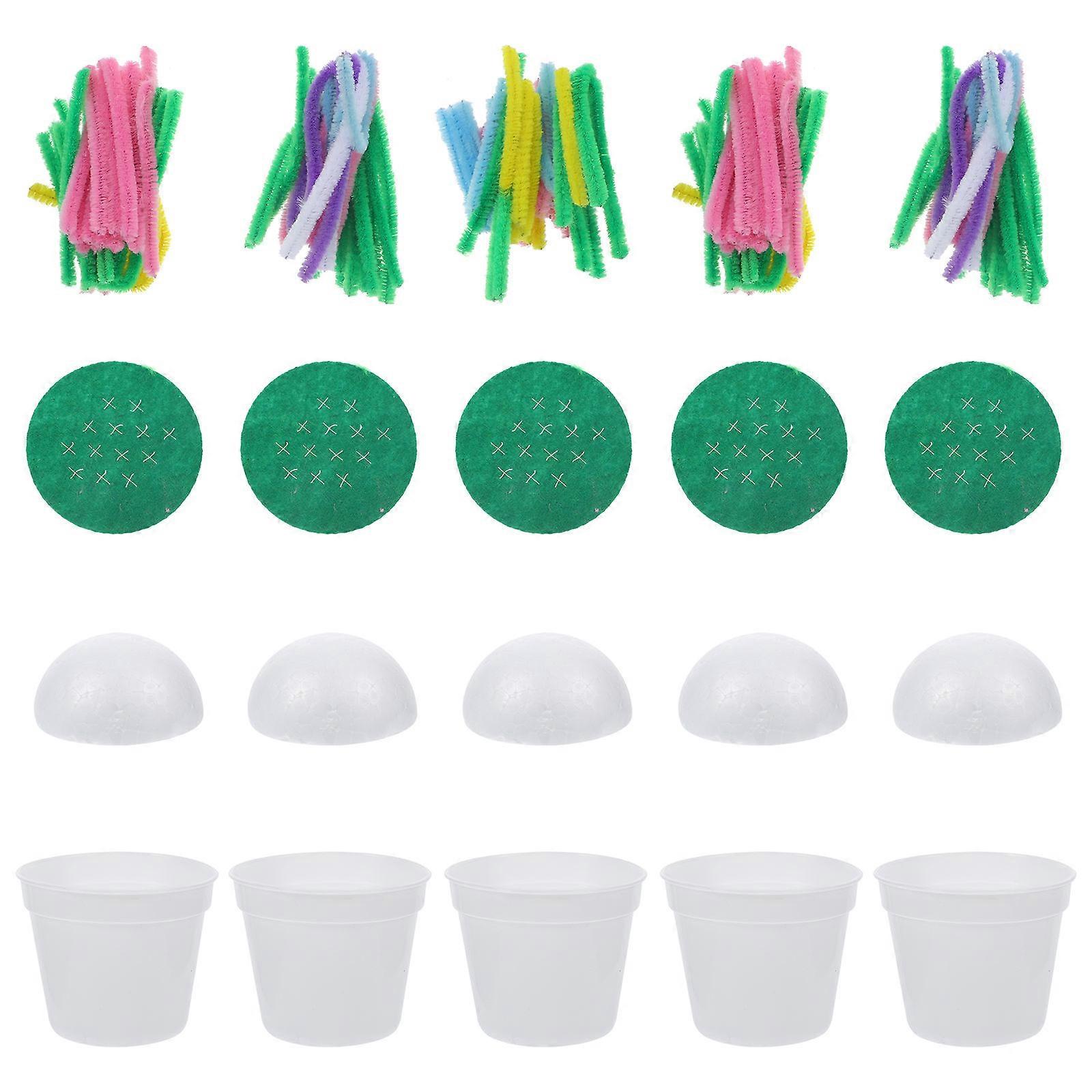 Mini Flower Pots For Crafts Diy Flowerpots Assorted Color 2.6×2.6×2.2in Crafting Teachers 5 Sets