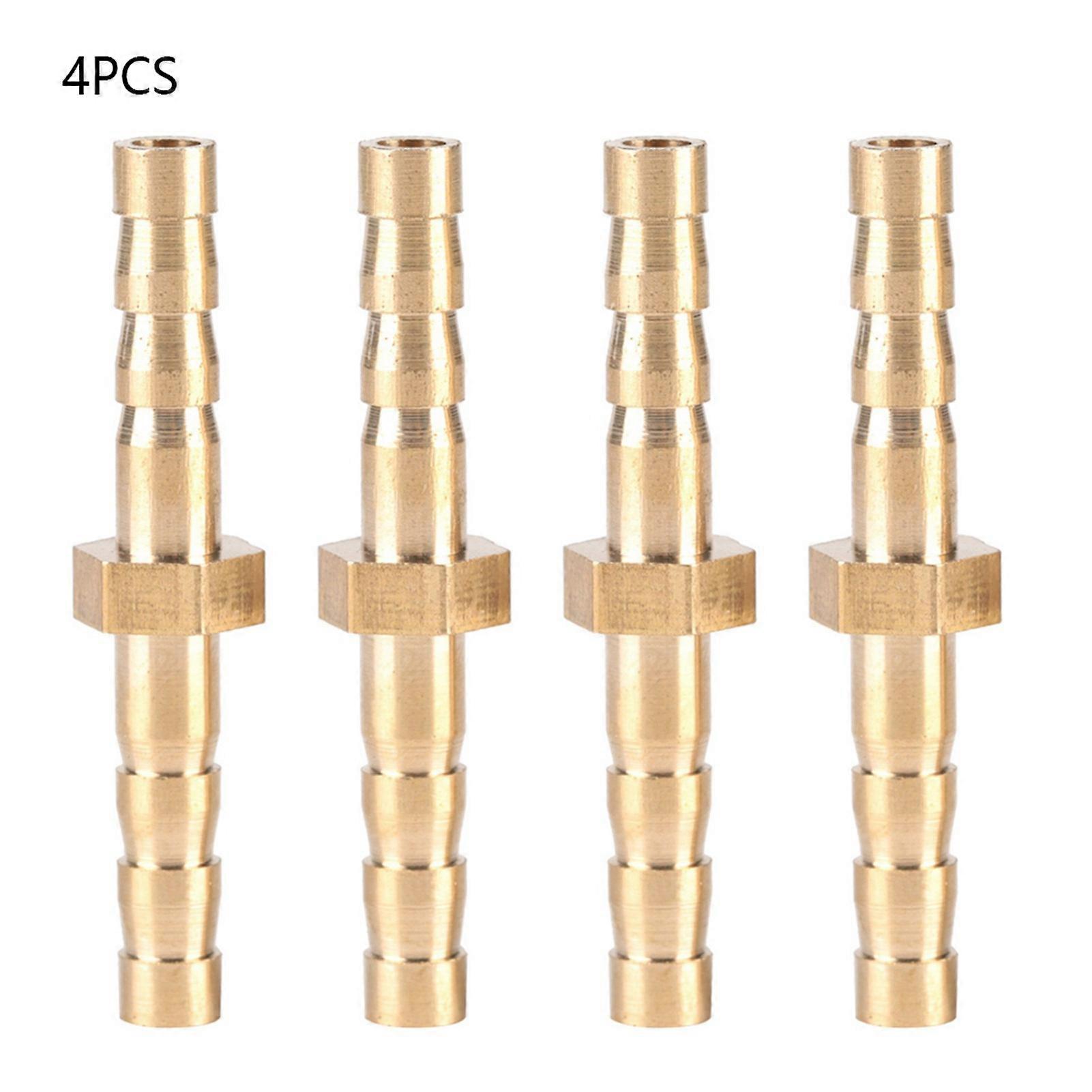 4 pcs 4--4mm Brass Fitting Hose Barb Tail Reducer Reducing Plug Connector